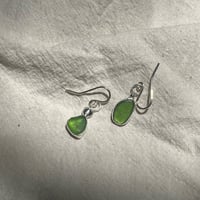 Image 1 of GREEN SKEW EARRINGS