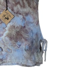 Image 4 of M 100% Cotton Woven Side-Tie Top in Stormy Sky Watercolor Ice Dye