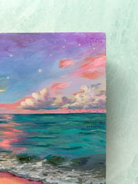 Image 2 of Moon Joy, 5x7” Original Painting
