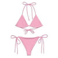 Image 2 of Cotton Candy Pink - All-over print recycled string bikini