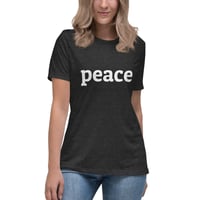Image 8 of Women's Relaxed T-Shirt, Peace Tee