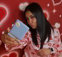 Image 2 of Light Blue LED Travel Mirror