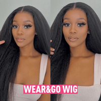 Image 7 of Kinky Straight Glueless Wig 180 