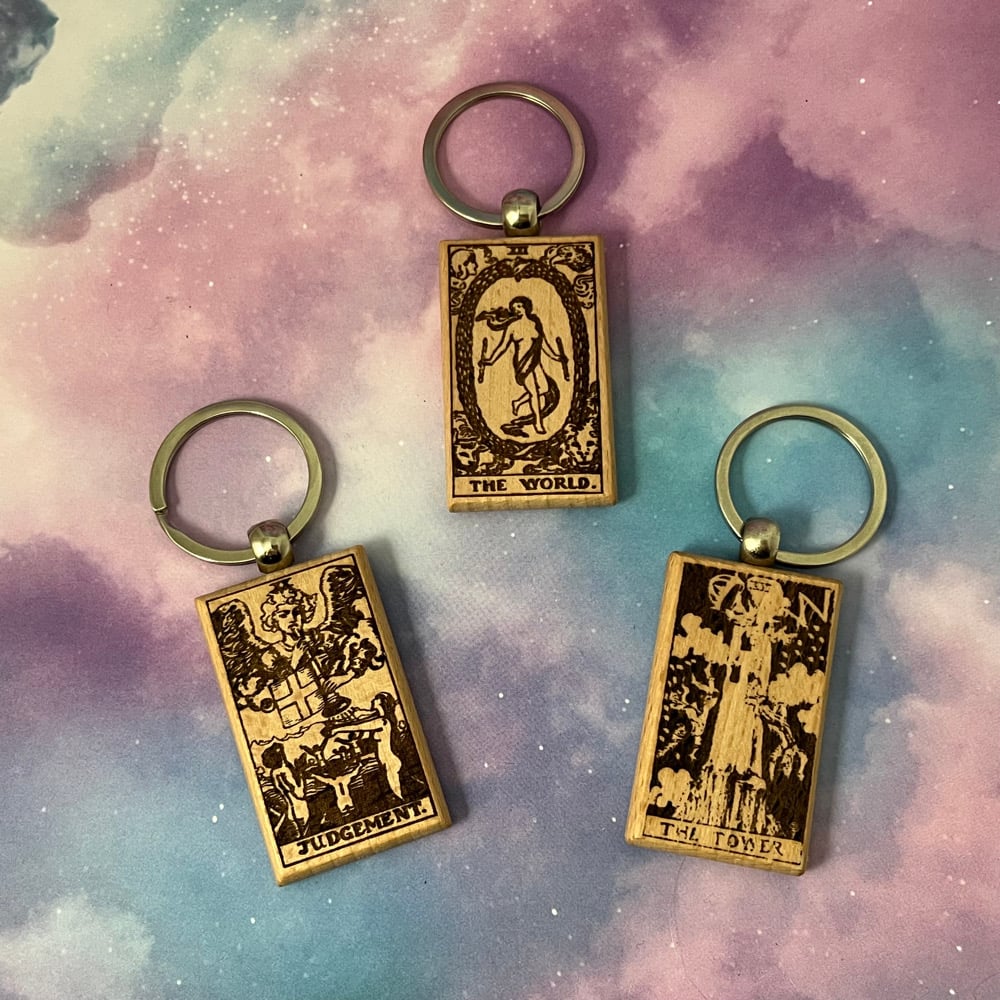 Image of Tarot Wood Keychain