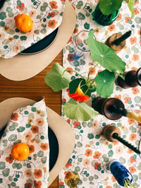 Image 2 of Nasturtium Linen Napkins