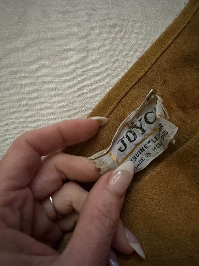 late 60s fringe wrap around suede mini dress