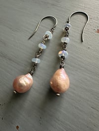 Image 17 of baroque pearl and opal earrings
