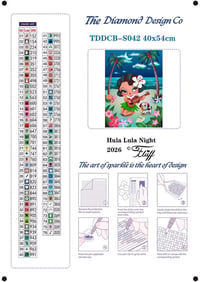 Image 4 of Hula Lulu’s Moonlit Serenade Full Size Diamond Painting by Miss Fluff