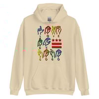 Image 1 of LOVE DC GOGO "THE LANGUAGE OF LOVE" Light Unisex Hoodie (see color options)