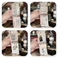 Image 11 of Petite snippet sample french lace book in a tiny french biscuit tin.