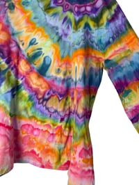 Image 11 of 2XL Ladies Long-Sleeve Stretch Tee in Euphoria Agate Ice Dye