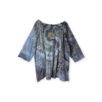 Image 1 of XL 100% Cotton Forager Top in Stormy Spiral Ice Dye