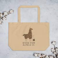 Image 1 of River View Alpaca Co. Large Organic Cotton Tote Bag