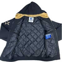 Image 4 of Starter Heavy Fleece Quilted Jacket Astros 