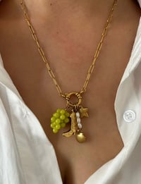 Image 5 of CHARM NECKLACE - BOOT, GRAPES 