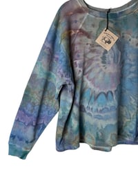 Image 3 of L 100% Cotton French Terry Sweatsuit Set in Earthy Spiral Ice Dye