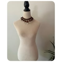 Image 4 of The Empress Necklace XL - Clear Quartz and Kodiak Brown Leather