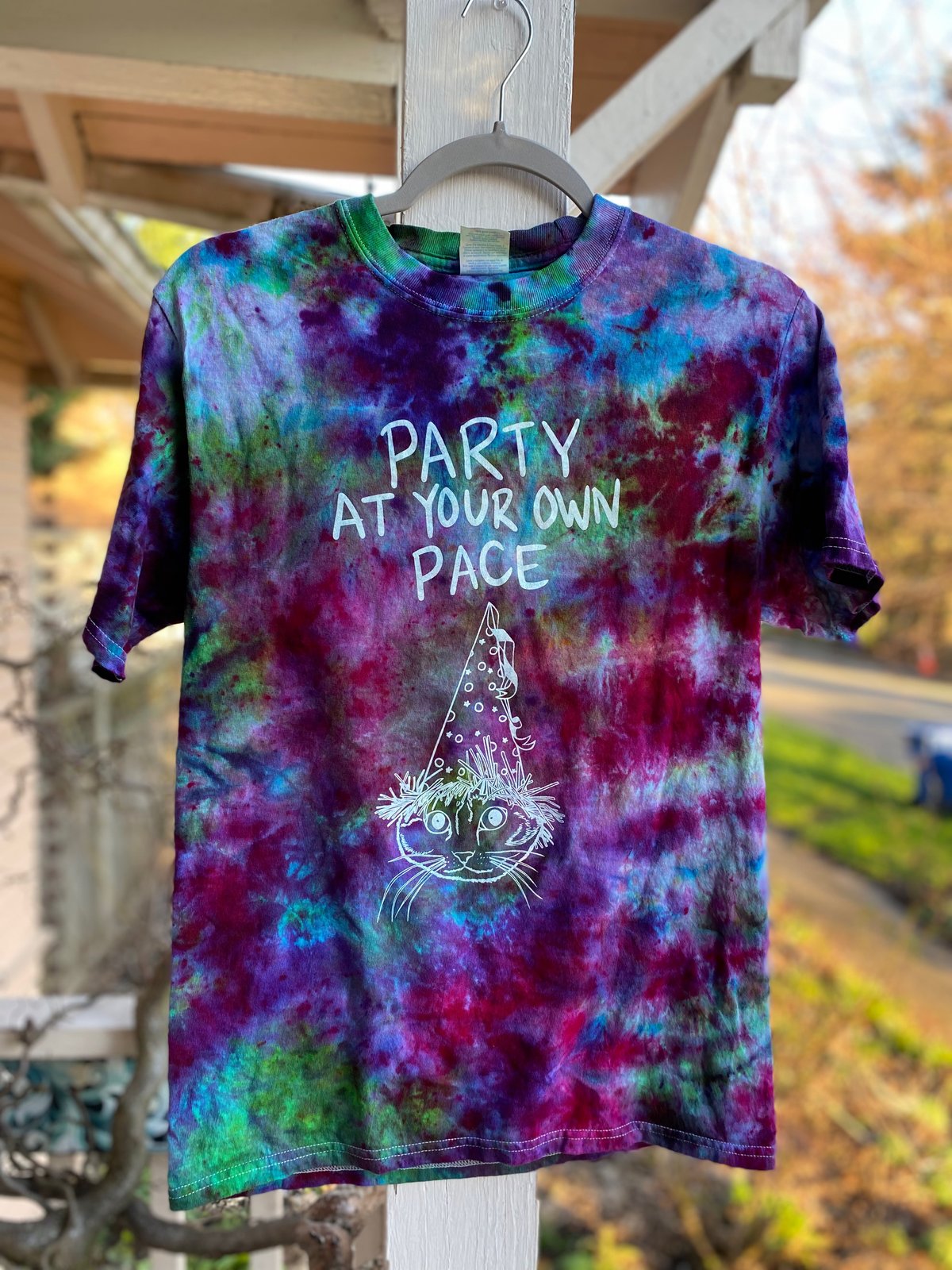 Image of Party At Your Own Pace Tie Dye Shirt Size Small 5