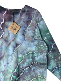 Image 5 of S Unisex Adult Soft Long Sleeve Tee in Mermaid Geode Ice Dye