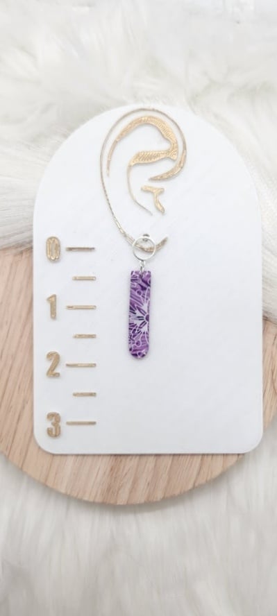 Image of Purple Swirl Longline Dangle