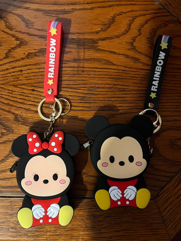 Image of Minnie and Mickey wristlet pouches 