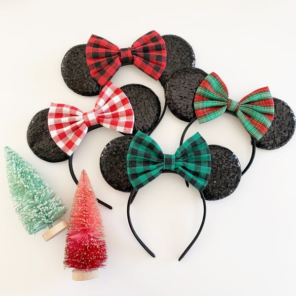 Image of Classic Christmas Plaid Mouse Ears