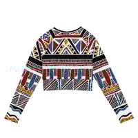 Image 1 of Recycled long-sleeve crop top
