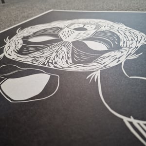 Gzy Ex Silesia - Panda - Linocut print