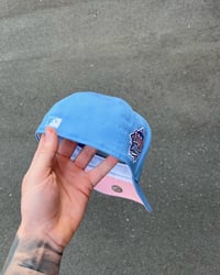 Image 5 of  PINK BRIM COTTON CANDY NEW YORK YANKEES CUSTOM FITTED CAP