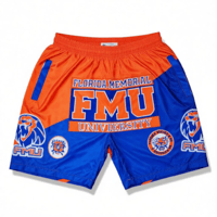 Fmu SUMMER TIME lightweight NYLON SHORTS BLUE/ORANGE