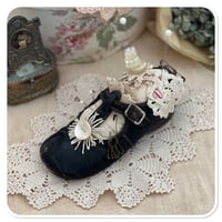 Image 3 of Handmade vintage black shoe pin cushion
