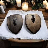2 Hand-Cut Mounts With Brackets 