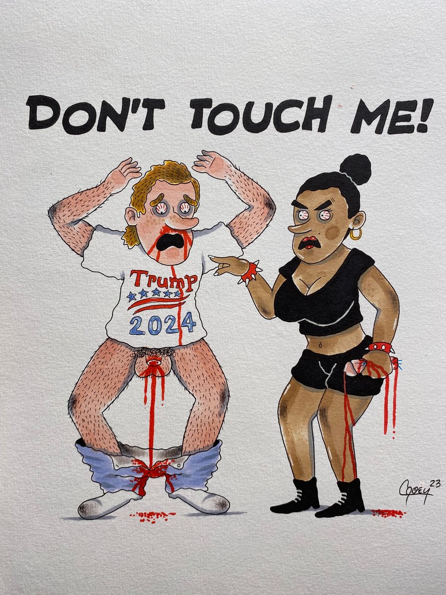 DON'T TOUCH ME PRINT | SMUTTY JOE'S REALLY BAD CARTOONS