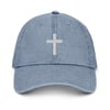 Denim Cross Hat