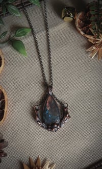 Real rib bones with labradorite necklace