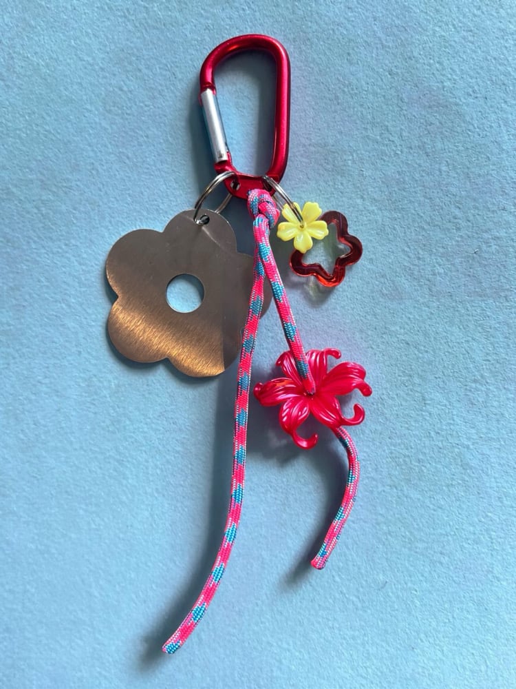 Image of Silver flower Bag Charm