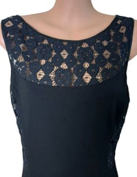 Image 2 of Moschino Cheap And Chic Dress Black Lace Side Panel Bodycon Party Uk L (12)