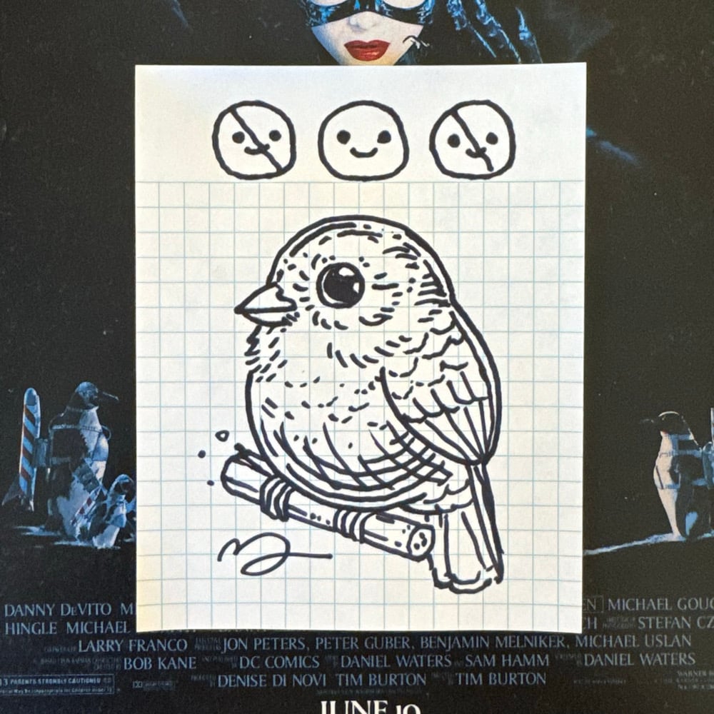 Image of Fat Bird Sharpie Sketch #135