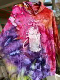 Image 2 of XL Live Fast Eat Trash Tie Dye Hoodie