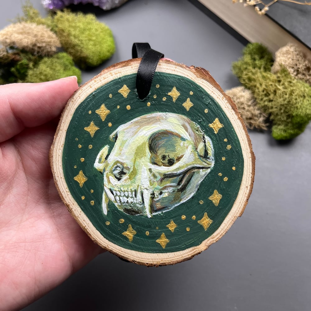 Bones Hand-Painted Wooden Ornament