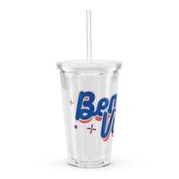 Image 3 of Beading Vibes Clear plastic tumbler