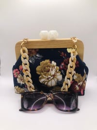 Image 4 of Navy Flower Clutch