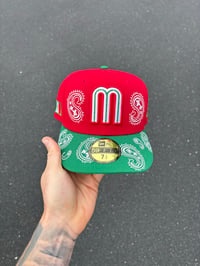 Image 3 of PAISLEY MULTI TONE MEXICO BASEBALL CUSTOM FITTED CAP