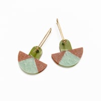 Image 2 of Epidote, Sandstone & Aventurine Earrings