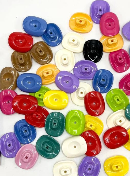 Image of Cowboy Hat Acrylic Bead (5pc)