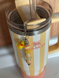 Image 3 of Rubber Ducky Orange and Yellow Tumbler Straw Dangle