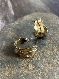 Image 1 of Golden Oak Hoop Earrings