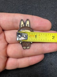 Image 3 of Labubu Brown Enamel Pin