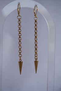 Chain Drop Hoops (Gold)