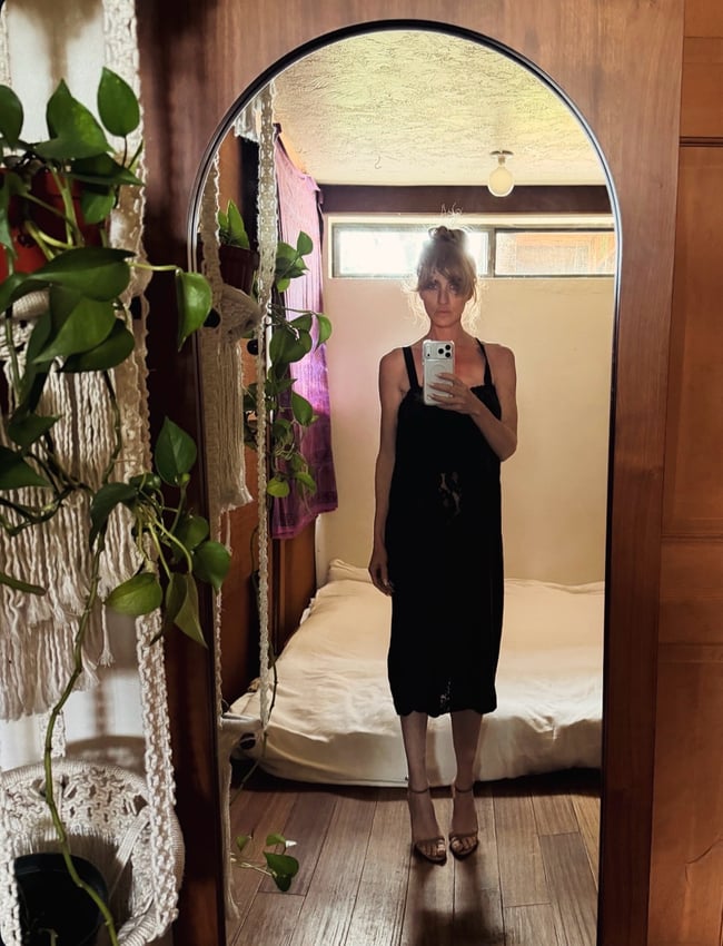 antique black silk hand beaded dress flapper lingerie 20s 30s